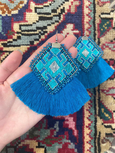 خرید گوشواره سوزندوزی دستدوز