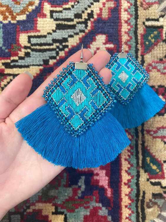 خرید گوشواره سوزندوزی دستدوز