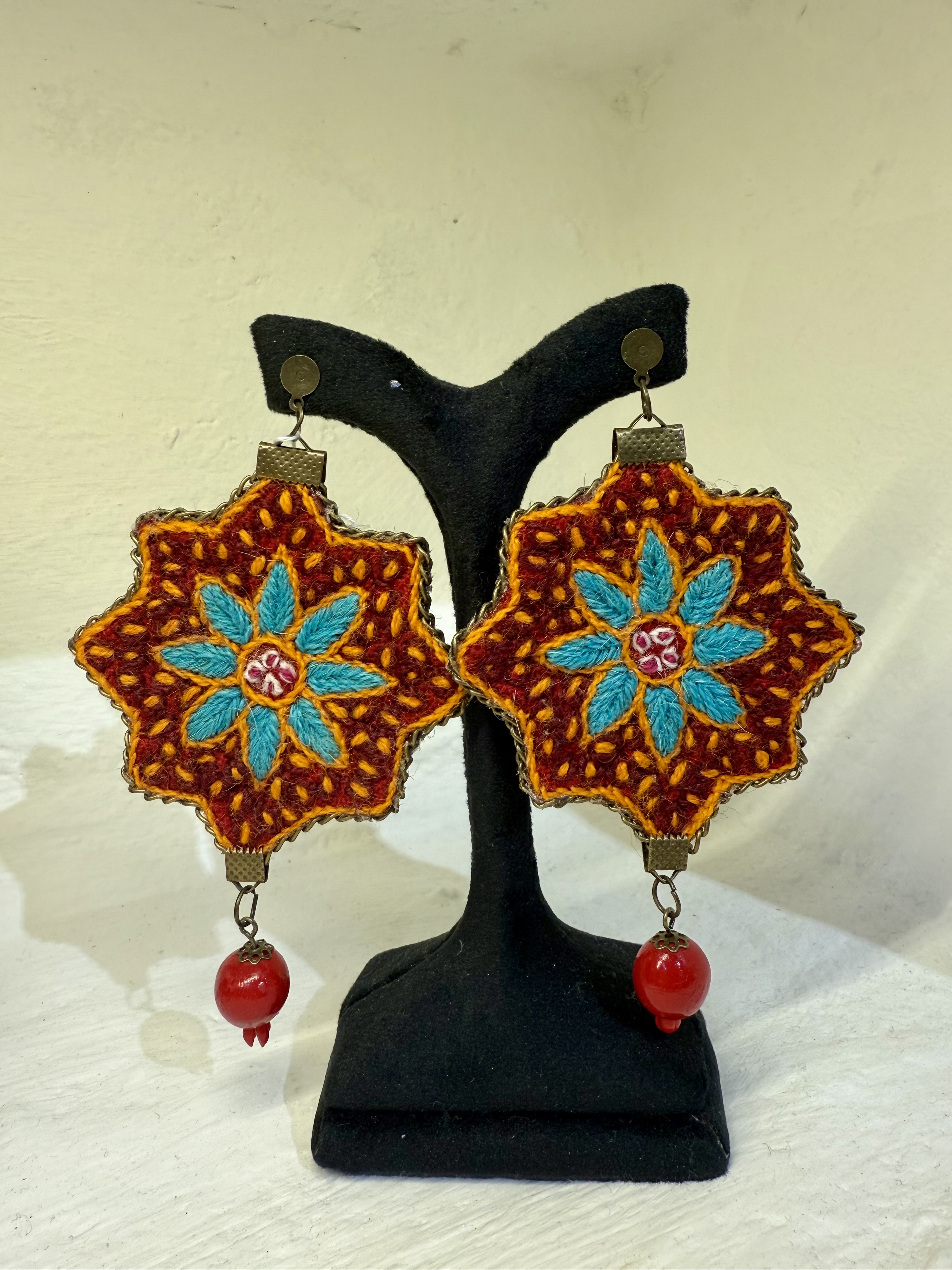 گوشواره پته دوزی دستدوز تک نسخه